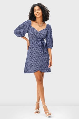 Graphic floral print linen